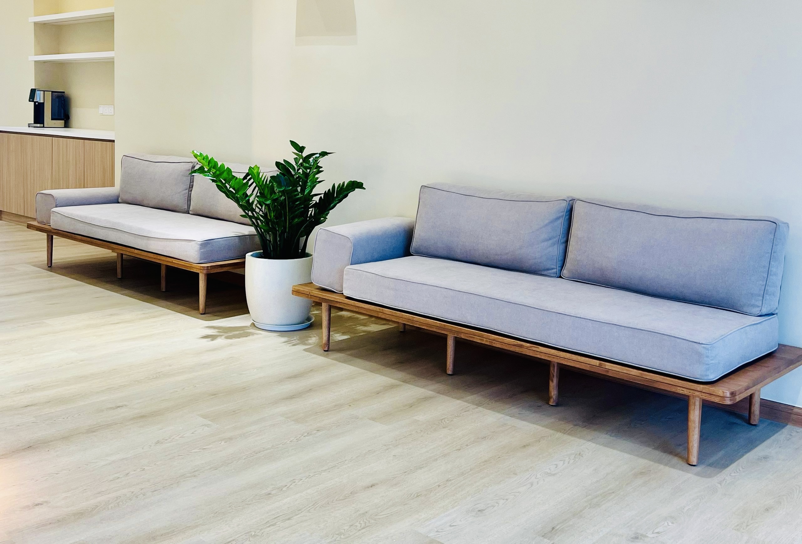 Patient waiting lounge seating at OneHealth Clinic Bukit Indah